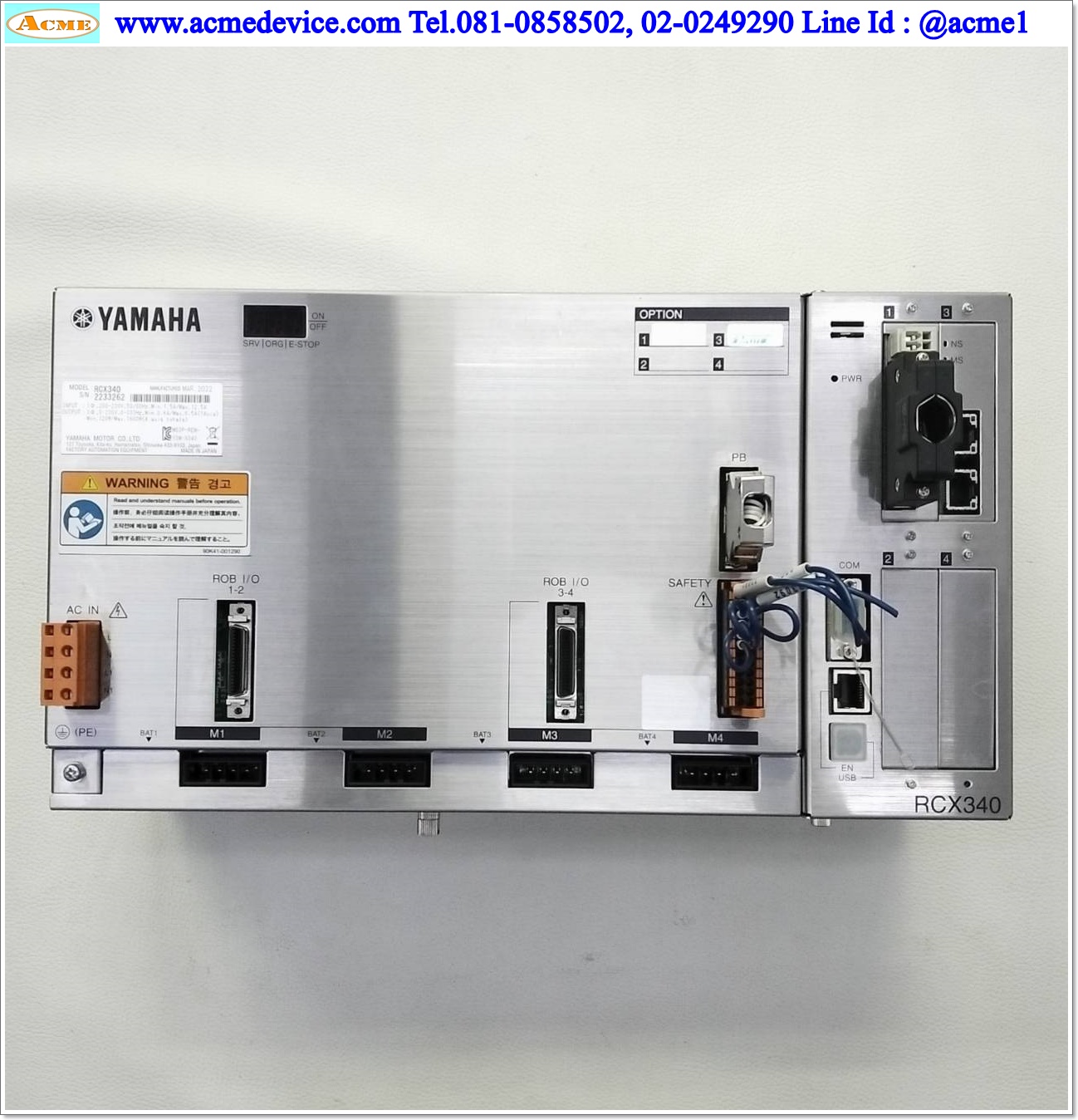 SCARA Robot Yamaha รุ่น YK400XE-4 & Controller RCX340, Arm Length 400 mm., Load 4Kg., 2022