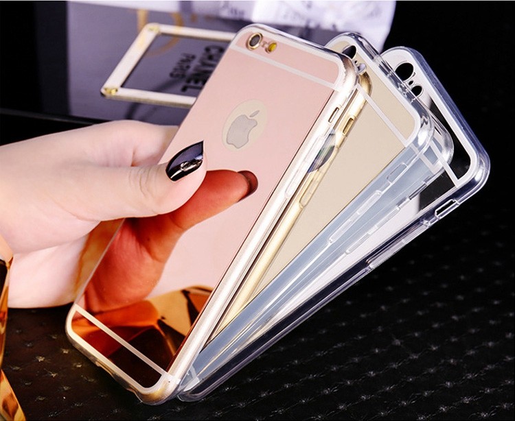 เคส iPhone 6/6s กระจกสะท้อน (สีทอง/เงิน/ดำ/ชมพู) TPU แท้