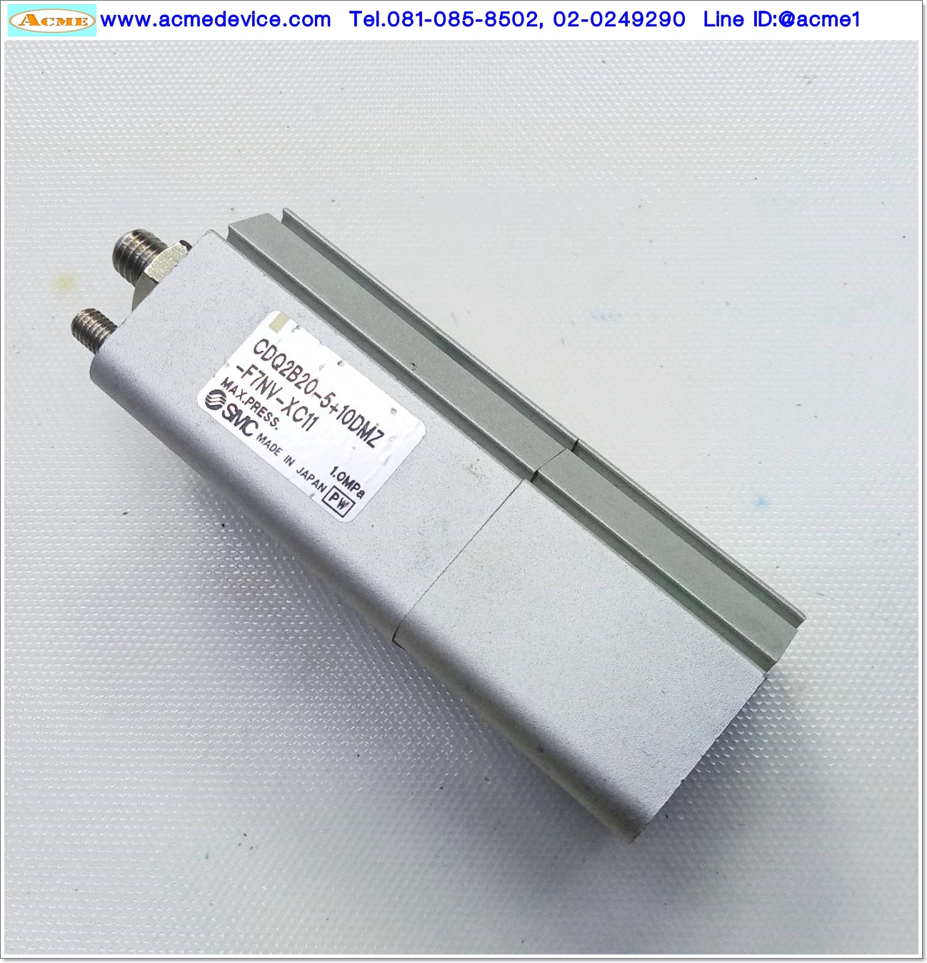 Air Cylinder SMC รุ่น CDQ2B20-5+10DMZ-F7NV-XC11, Bore 20 mm, Stroke 5+10 mm