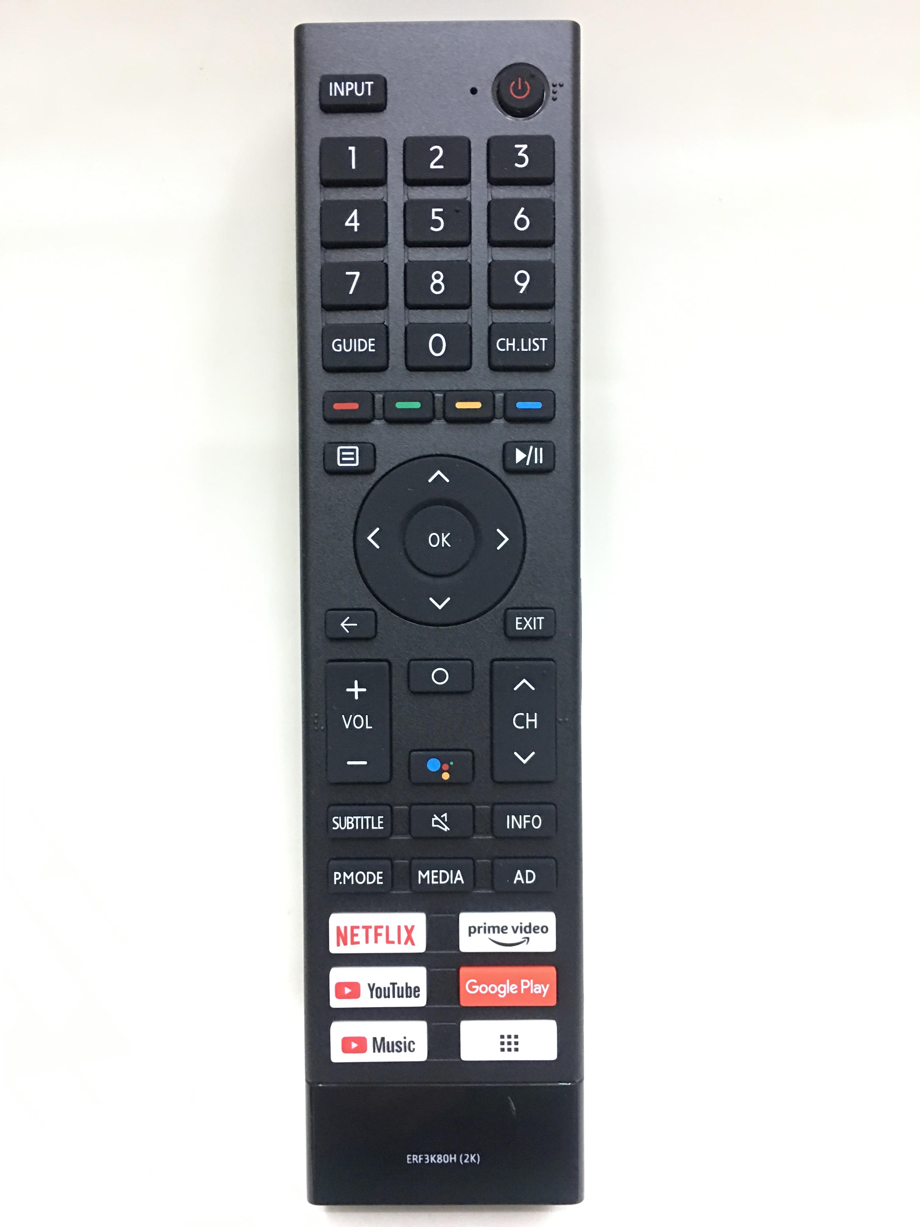 รีโมทสมาร์ททีวี Hisense รุ่น ERF3K80H (มีคำสั่งเสียง) มีปุ่ม Google Assist