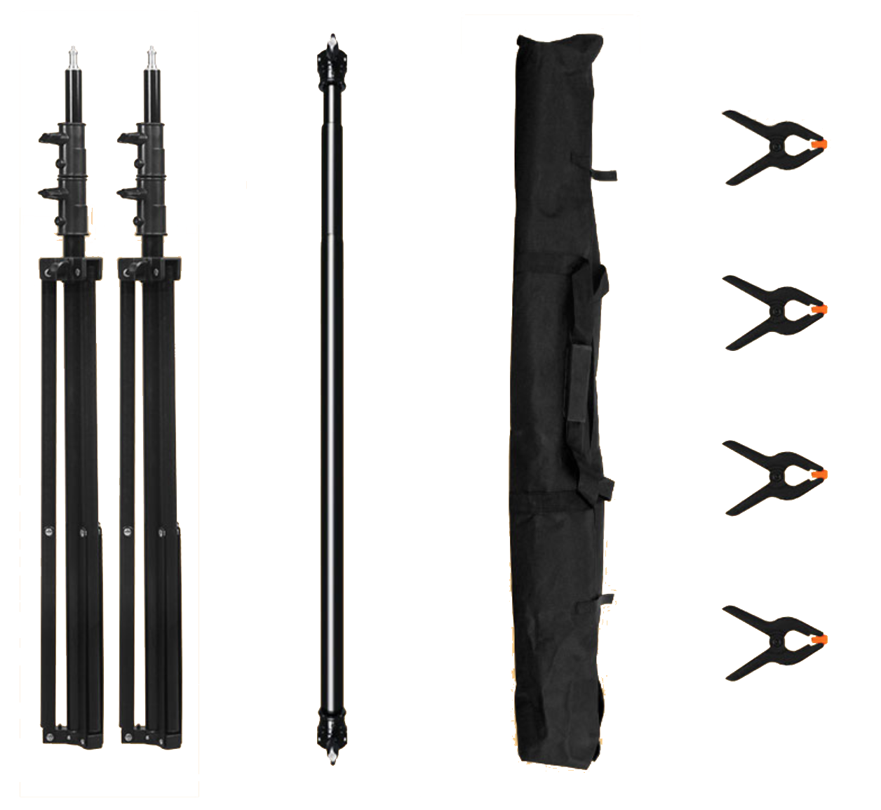 โครงฉากถ่ายภาพ (background stand) ขนาด 2.8x3m และผ้าฉากพื้นหลัง ขนาด 3x4m