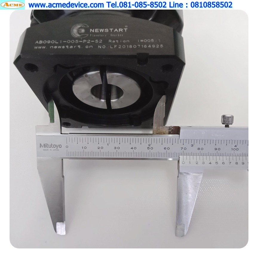 Gear Head Newstart รุ่น AB090L1-005-P2-S2, Ratio 5:1 (เพลาเข้า 19 mm. ออก 22 mm.) for 750w ( A )