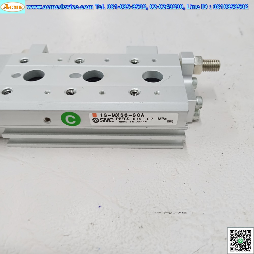 Guide Cylinder SMC รุ่น 13-MXS6-30A , Bore 6 mm., Stroke 30 mm.