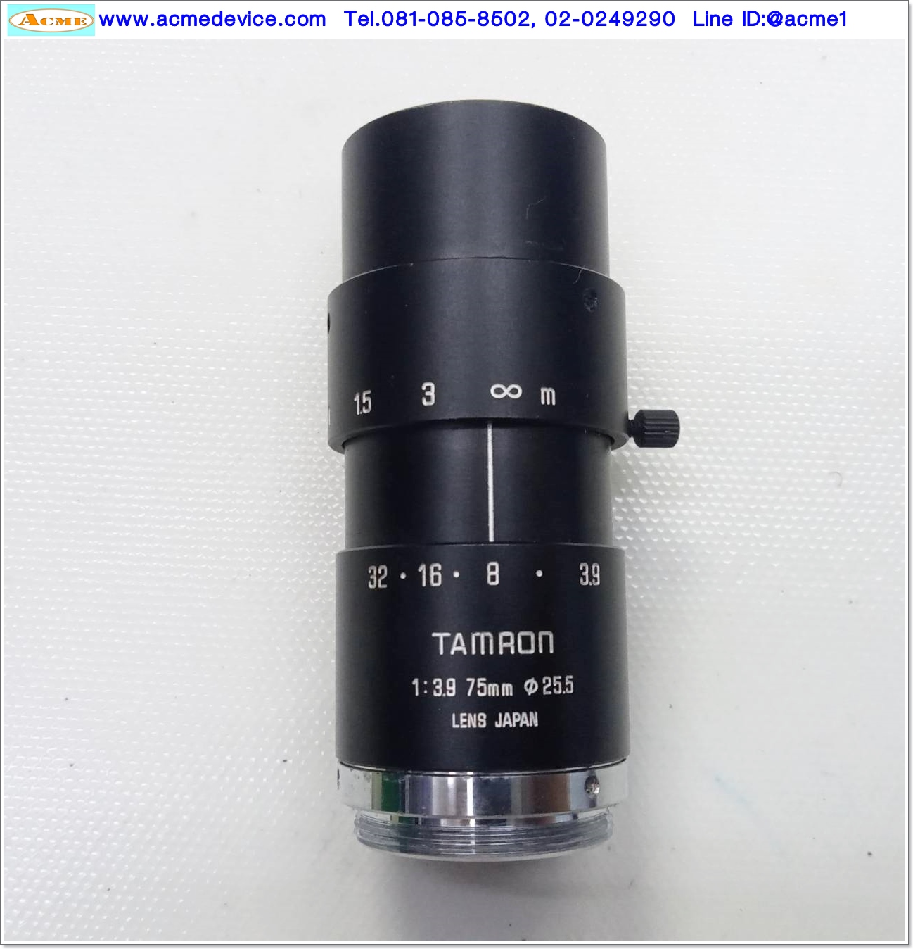 Lens Tamron รุ่น 1A1HB, ขนาด 75 mm., 1:3.9,C-mount