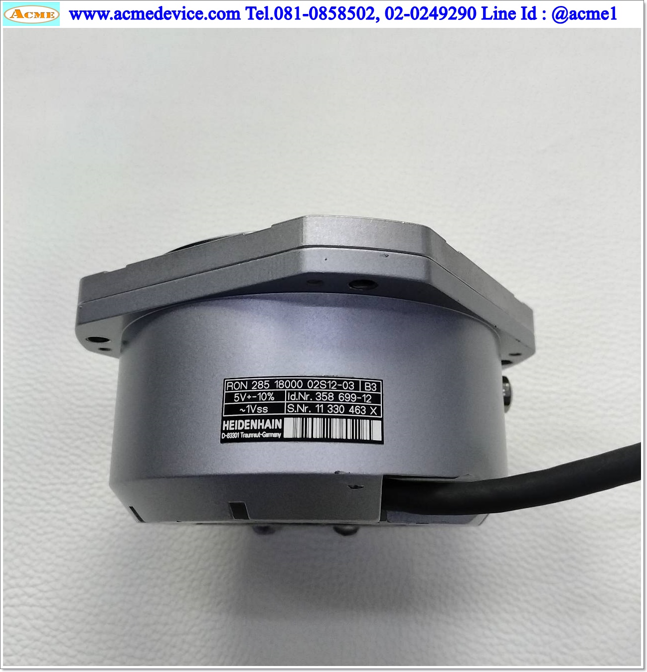 Encoder Heidenhain รุ่น RON 285 18000, 02S12-03, ID 358 699-12, Line count 18000, 5Vdc
