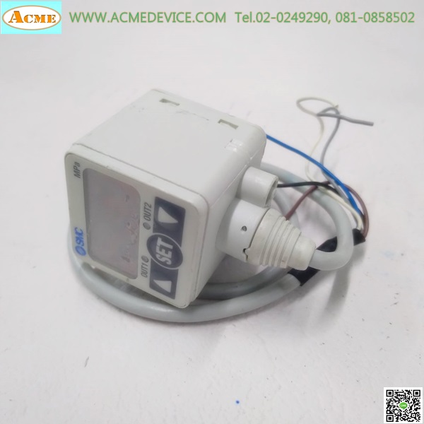 Pressure SMC รุ่น ISE40-01-22L, -0.1 to 1MPa, NPN, Analog out 1-5V