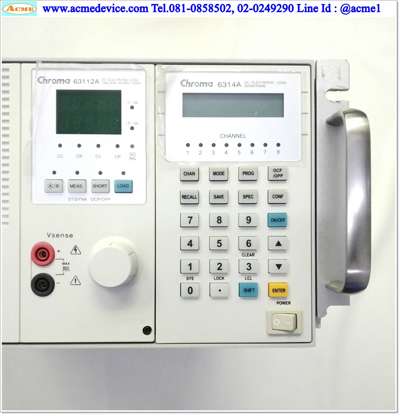 DC Electric Load Chroma รุ่น 6314A, Mainframe for 4 Modules, 63112A, DC Load Module 240A, 80V, 1200W