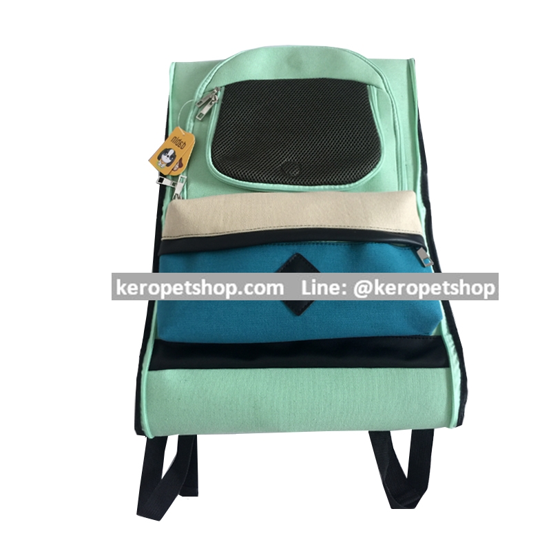 กระเป๋าใส่สุนัข แมว กระเป๋าใส่สัตว์เลี้ยง หิ้วได้ สะพายได้ เปิดข้างได้