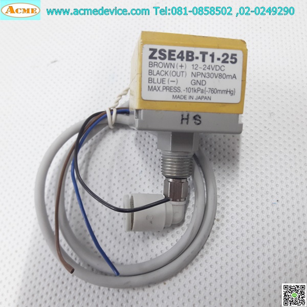 Vacuum SMC รุ่น ZSE4B-T1-25, 0 to –101kPa, NPN