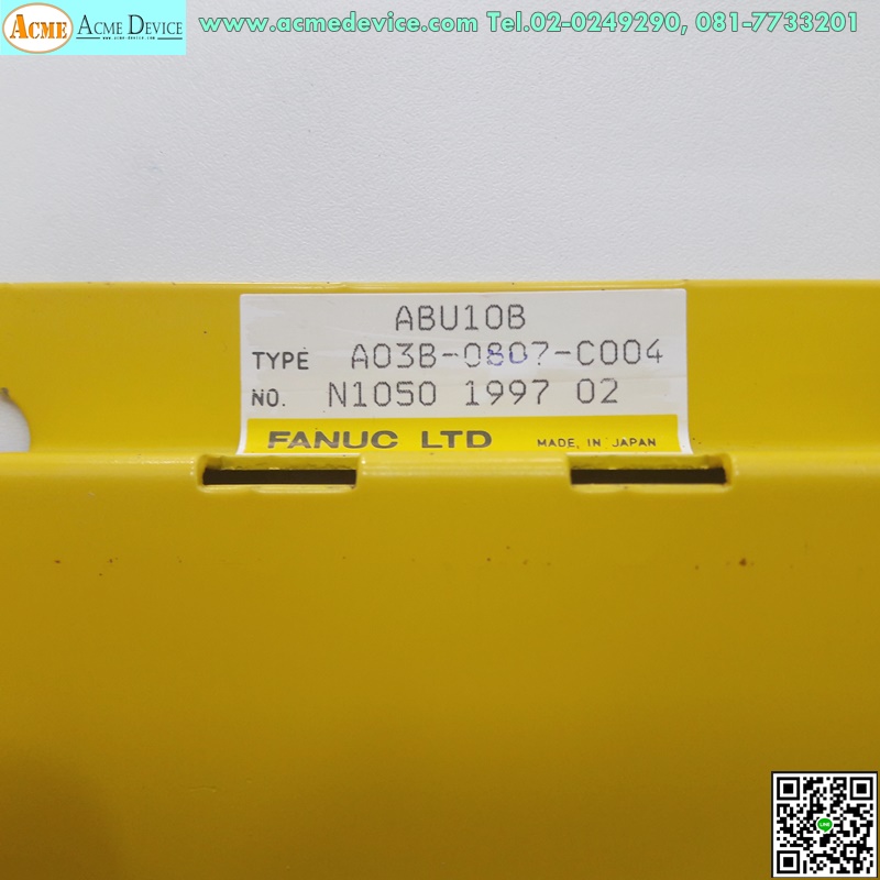Base Unit 10 Slot Fanuc, ABU10B รุ่น A03B-0807-C004 (มือสอง)