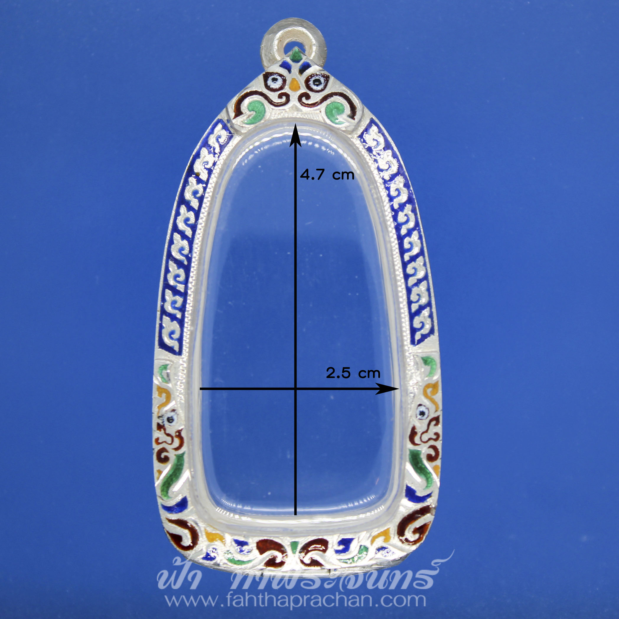 ตลับพระกรุนาดูน เนื้อดิน เงินลงยา เงิน 92.5%