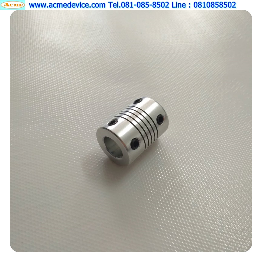 Coupling Aluminum ขนาด ID 10/10mm, OD 19mm, L 25mm