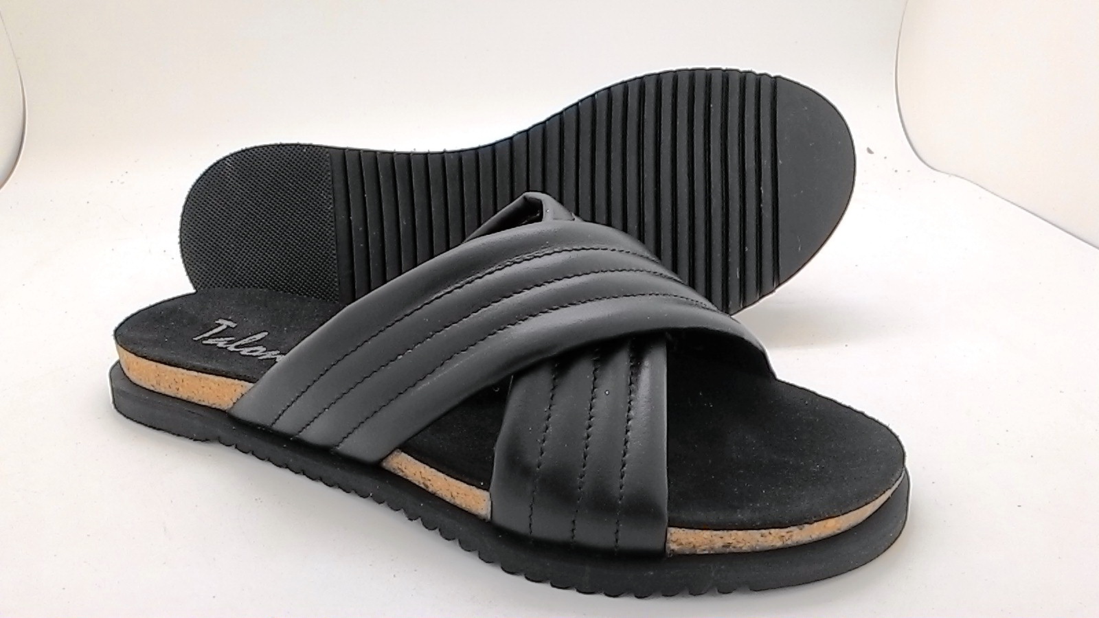 Cork sole leather sandal ( lady)