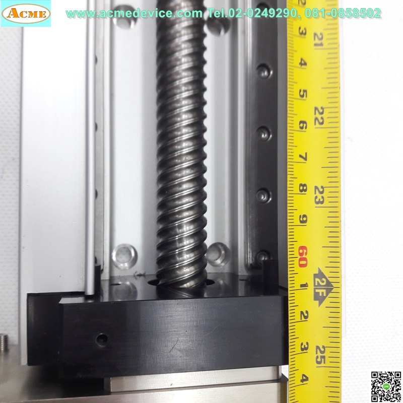 Linear Actuator UIA110R12DC, ขนาด 100 mm.x 760 mm., Stroke 600, เพลาโต 19, Pit 20