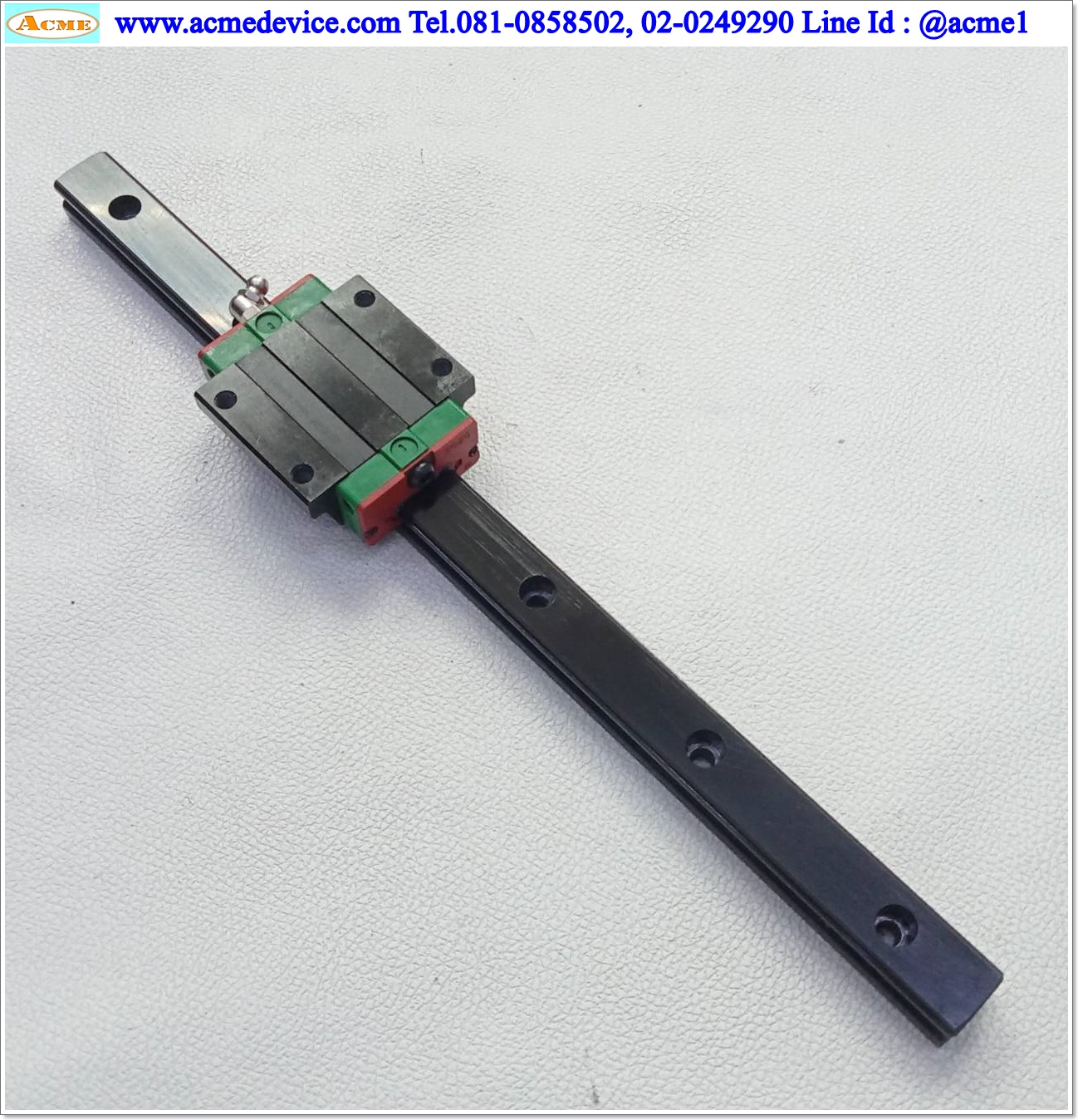 Linear Block and Rail Hiwin รุ่น EG20, รางสไลด์ขนาด 20 mm x 350 mm. (ดำ)