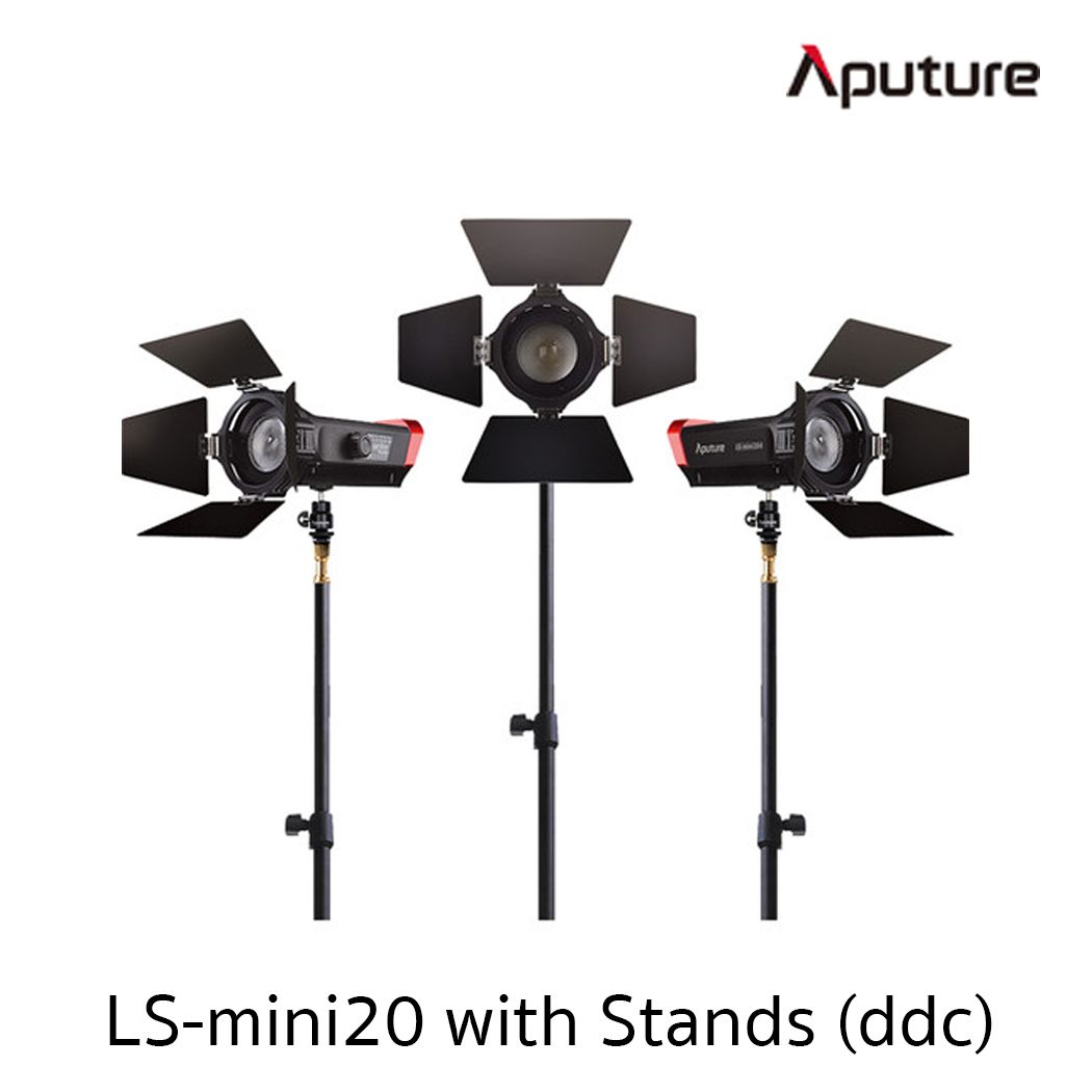 Aputure LS-mini20 Daylight/Bi-Color 3-Light Flight Kit with Stands (DDC)