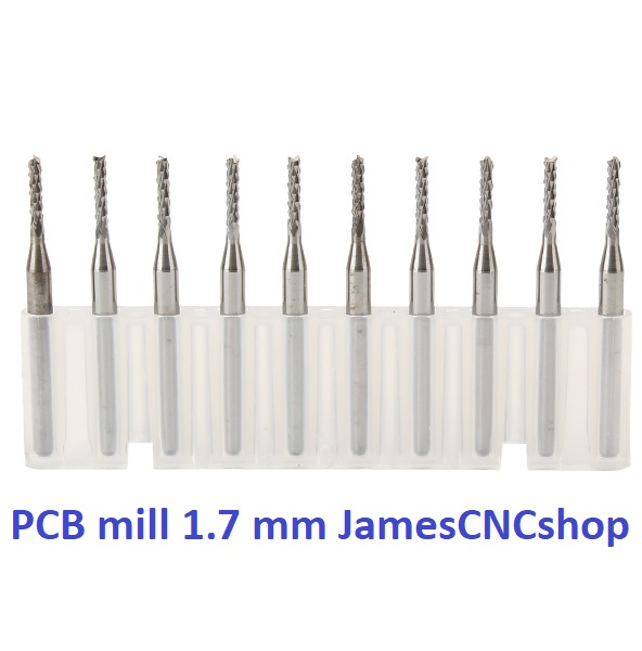 ดอกกัด PCB 1.7 mm 10 PCS Tungsten Carbide Router Tool, Milling Metal Bushing