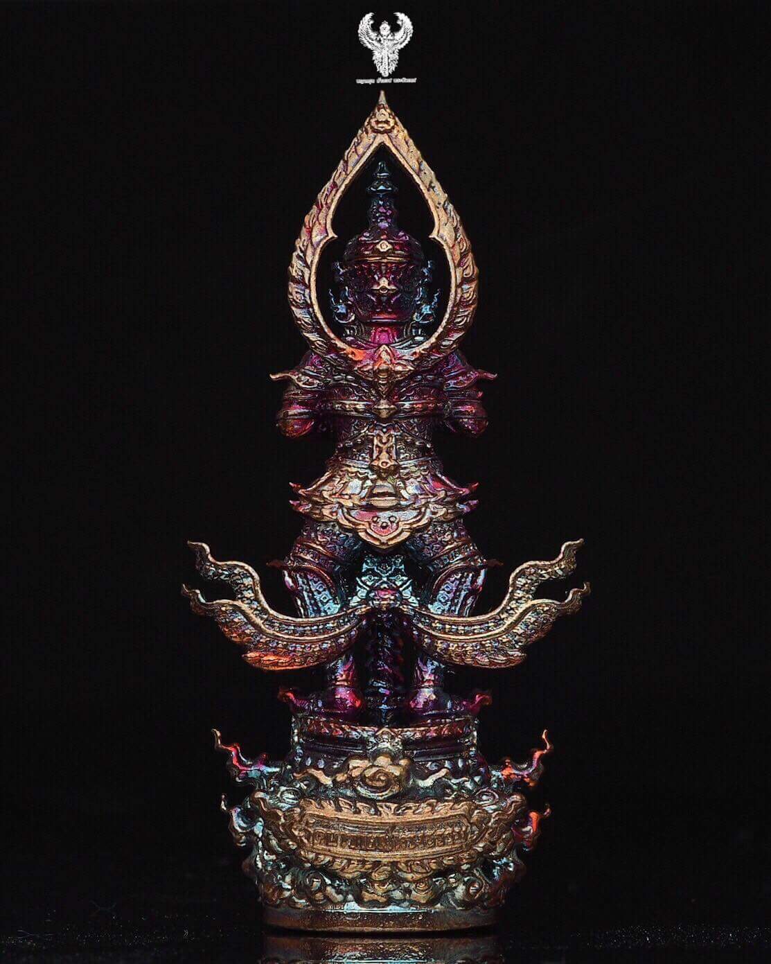 ท้าวเวสสุวรรณ ธเนศจอมราชันย์ เนื้อสัมฤทธิ์ผิวรุ้ง หลวงพ่อสนั่น วัดนารายณ์ทรงธรรม ลพบุรี