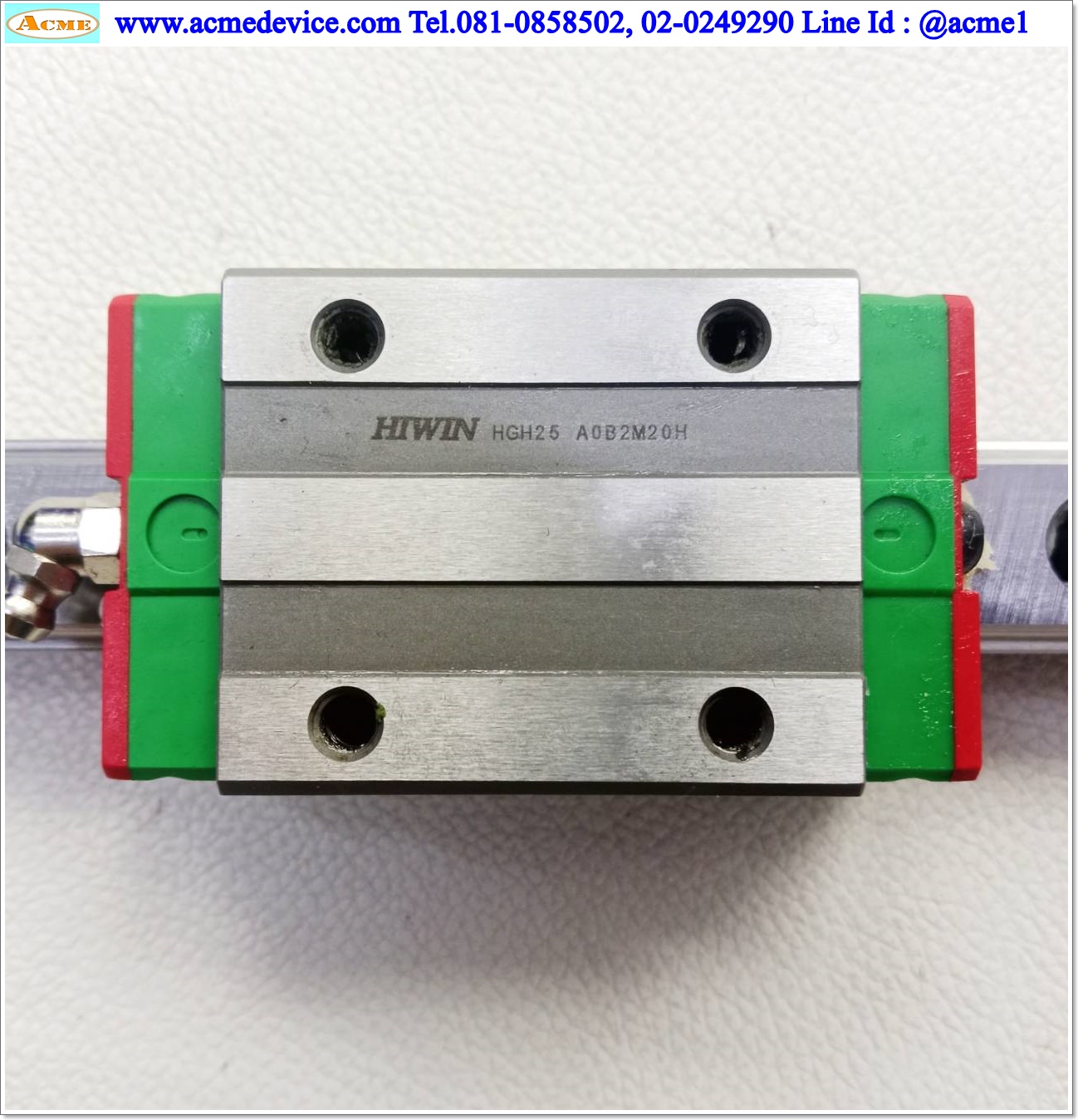 Linear Block and Rail Hiwin รุ่น HGH25, รางสไลด์ขนาด 23 x 650 mm. (2 Block)