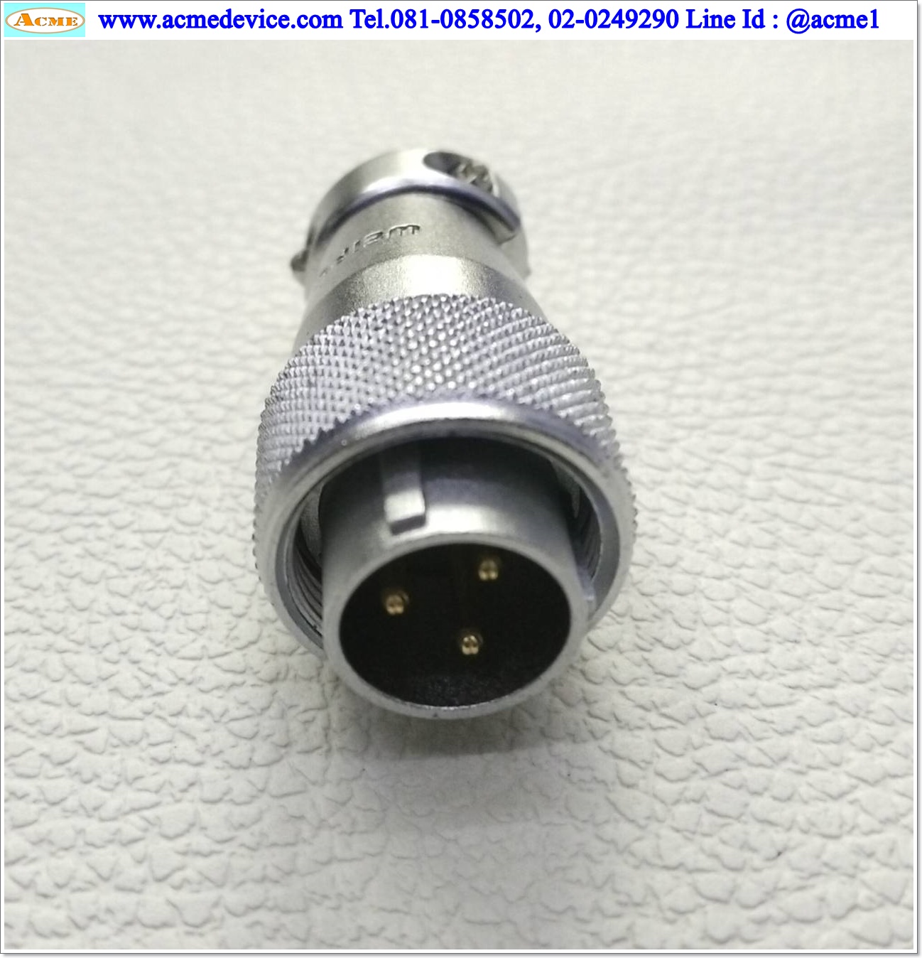 Connector Weipu รุ่น WS28J3TQ+WS28K3Z, 3 Pin (ผู้-เมีย)