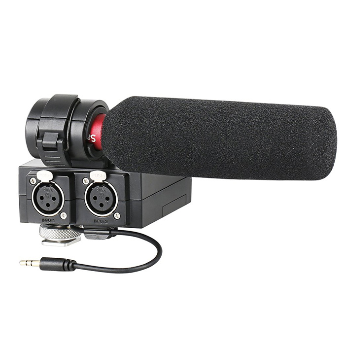 Saramonic MixMic - Shotgun Microphone with Integrated 2-Channel XLR Audio Adapter for DSLR Cameras & Camcorders รับประกันศูนย์ไทย 1 ปี