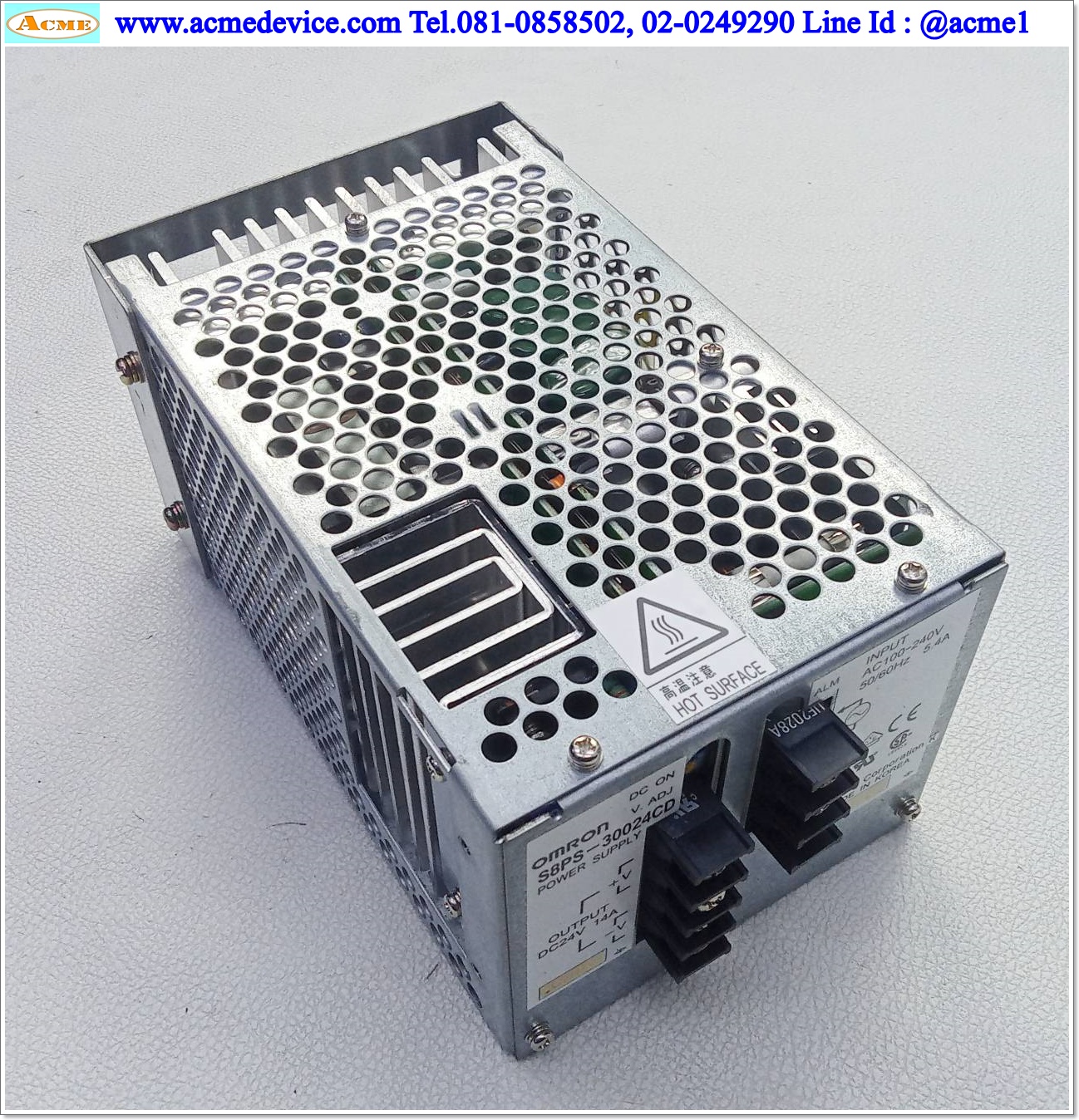 Power Supply Omron รุ่น S8PS-30024CD, Output 24V, 14A, 300W