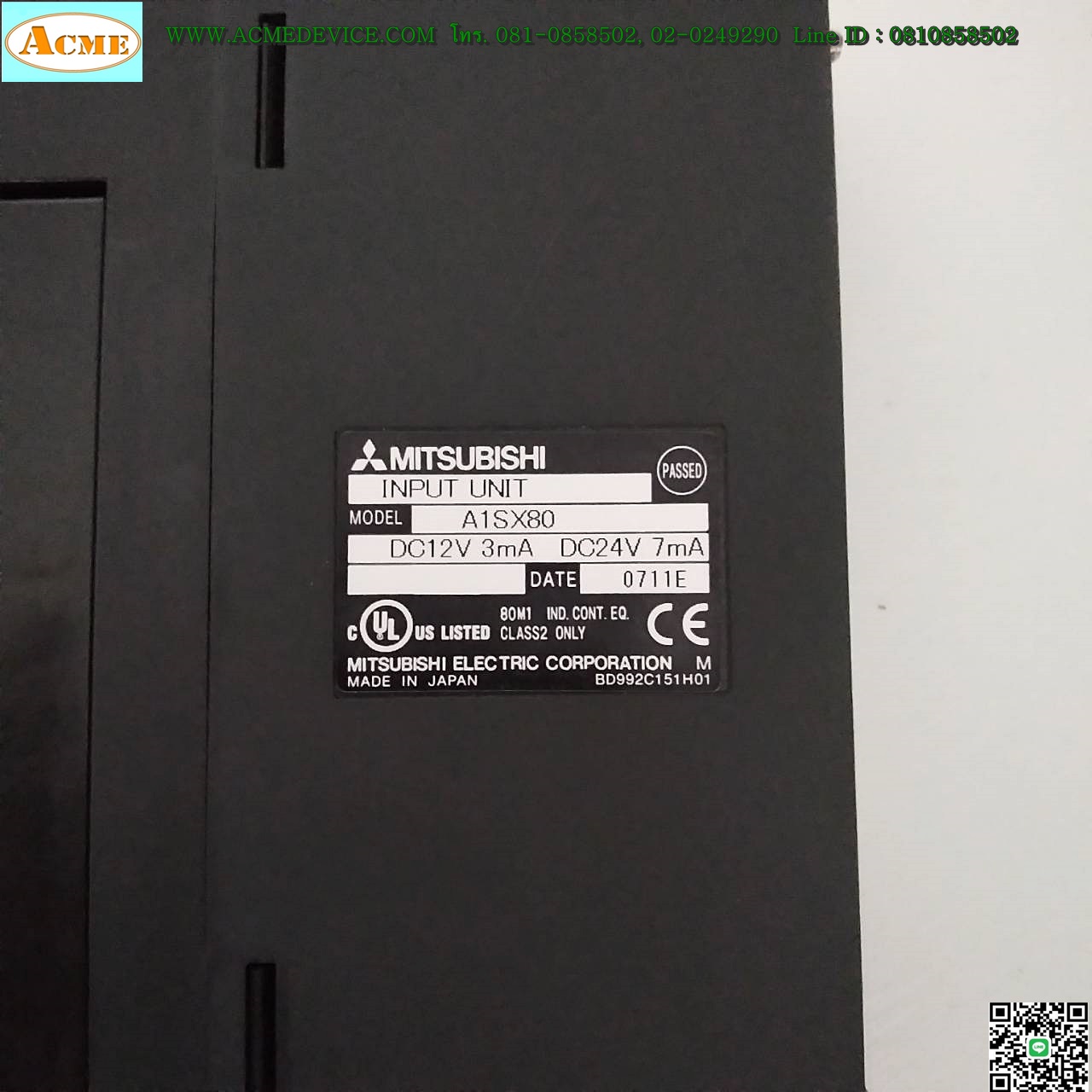 PLC Mitsubishi รุ่น A1SX80, Input Unit (มือสอง)