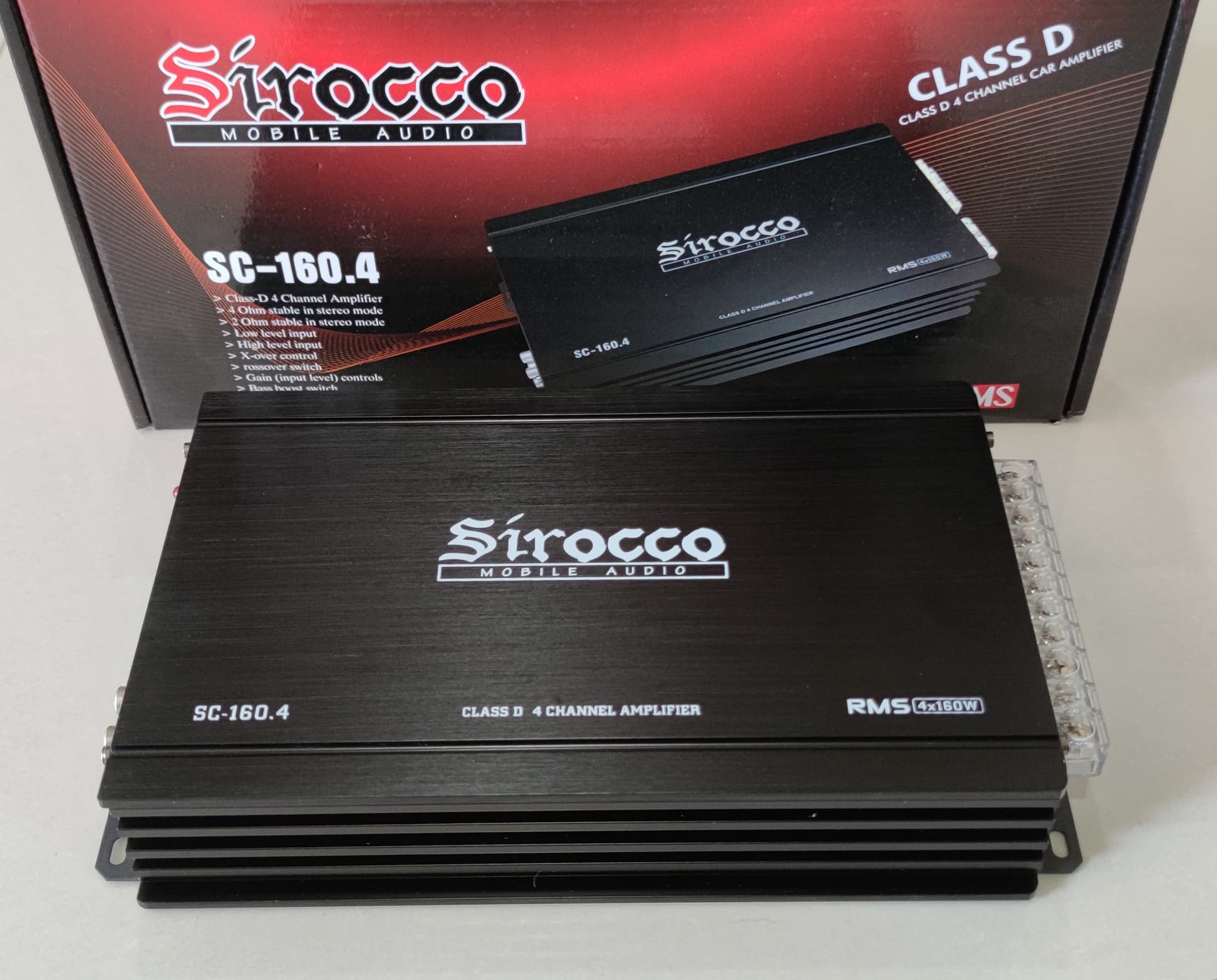 เพาเวอร์แอมป์ Class D 4CH Sirocco 160.4 1500w ขับกลางแหลมรวม 16ดอกได้