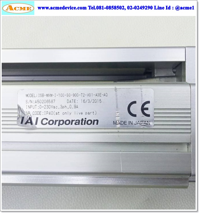 Slider IAI รุ่น ISB-MXM-I-100-30-900-T2-X01-A3E-AQ, Stroke 900 mm.