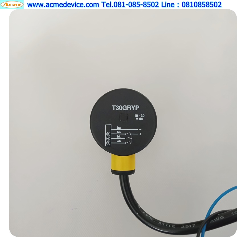 Light Indicators Banner รุ่น T30GRYP, 3-Color, Green Red Yellow, 10-30Vdc