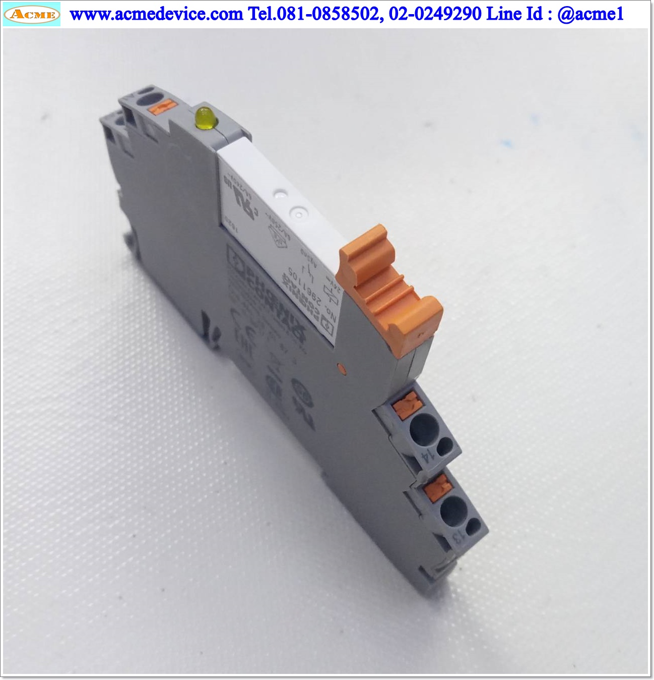 Relay Phoenix Contact รุ่น 2961105 + Socket RIF-0-BPT/1, Coil 24Vdc, Contact 6A