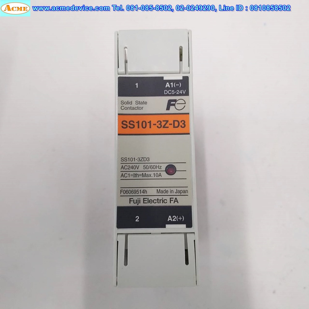 Solid State Relay Fuji รุ่น SS101-3Z-D3, Input 5 to 24 Vdc, Output 240Vac 10A (สินค้าใหม่)