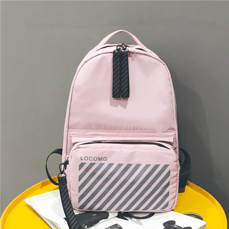 กระเป๋าเป้ 2 in 1 กระเป๋าสะพายข้าง LOCOMG | LOฺB004 pink
