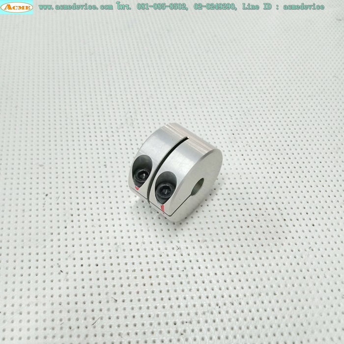 Coupling ขนาด ID 6/6mm, OD 25mm, L 16mm, Rigid Shaft Coupling