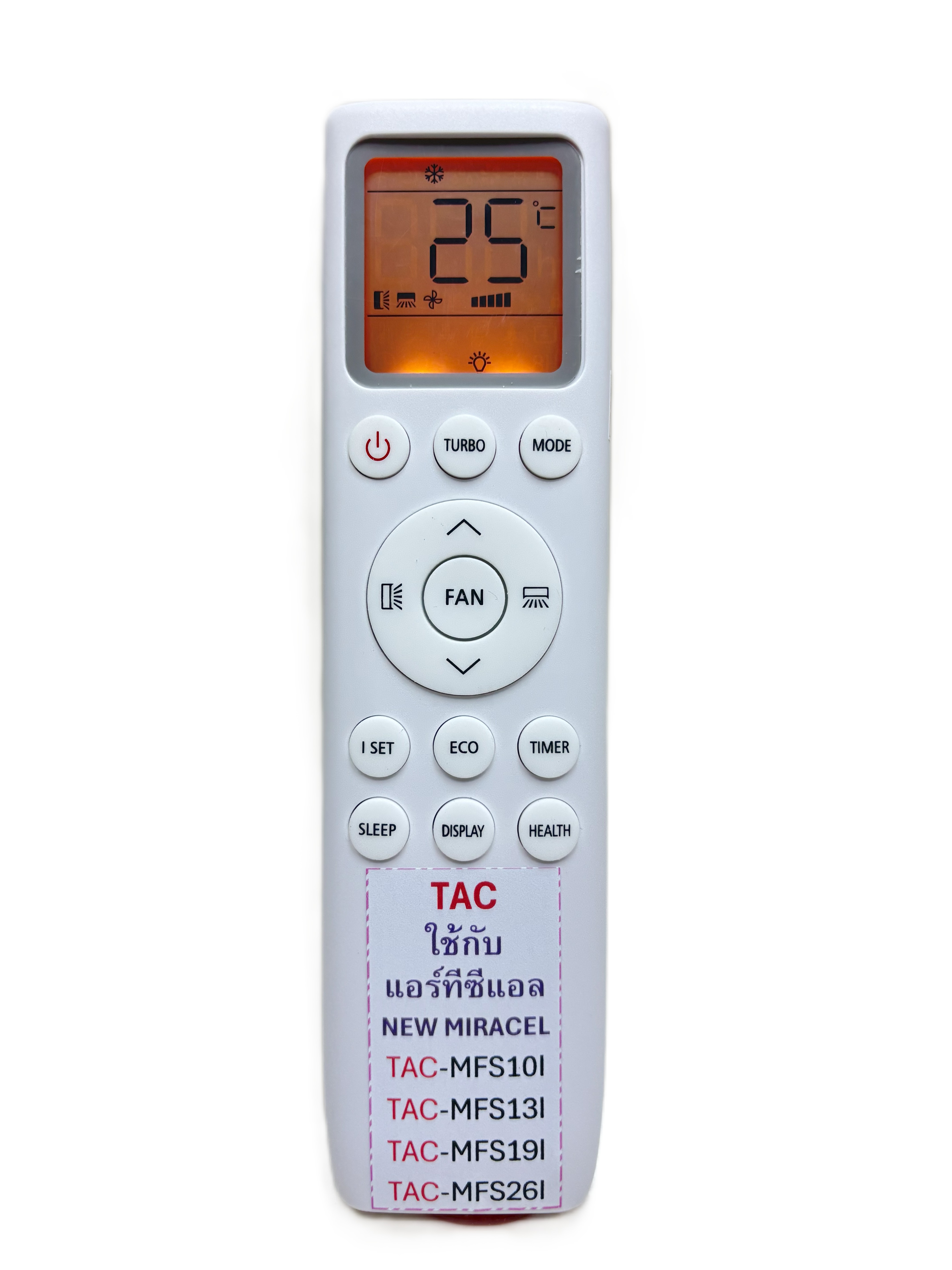 รีโมทแอร์ ทีซีแอล TCL รุ่น Inverter TAC Series ใช้กับรีโมทแอร์ที่มีปุ่มตรง