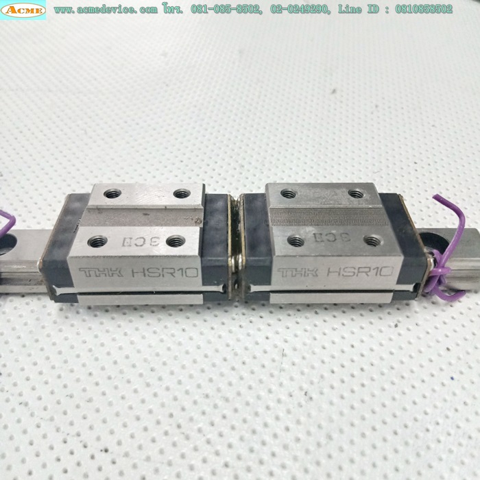 Linear Block and Rail THK รุ่น HSR10, รางสไลด์ขนาด 10 mm x 95 mm. (2 Block)