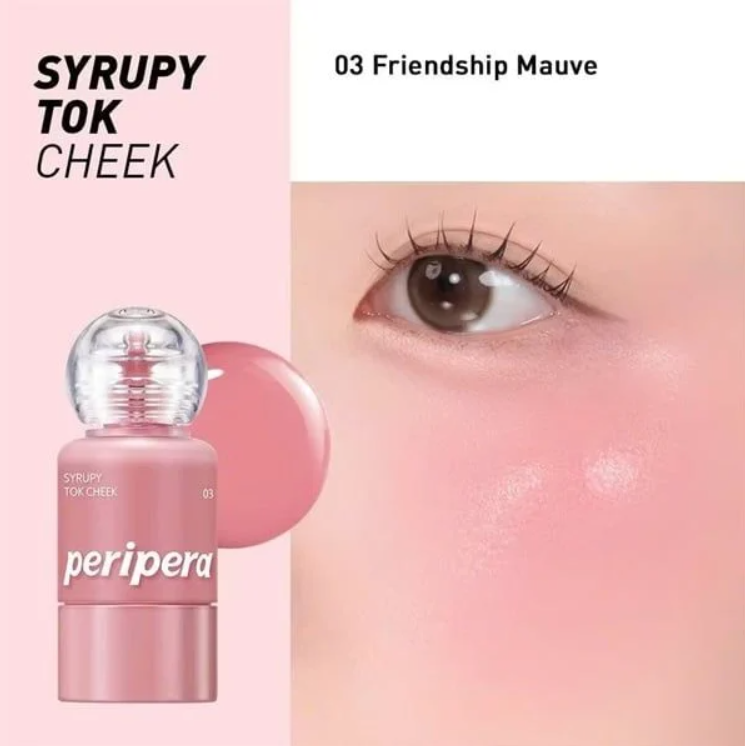 บลัชออนเนื้อลิควิด เพริเพร่า Peripera Syrupy Tok Cheek 9g #03 Friendship Mauve