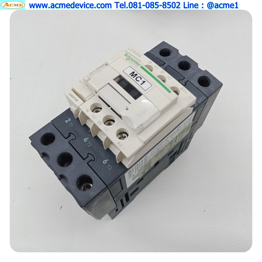 Magnetic Contactor Schneider รุ่น LC1D65A, Current Rating 65A, Coil 24Vdc