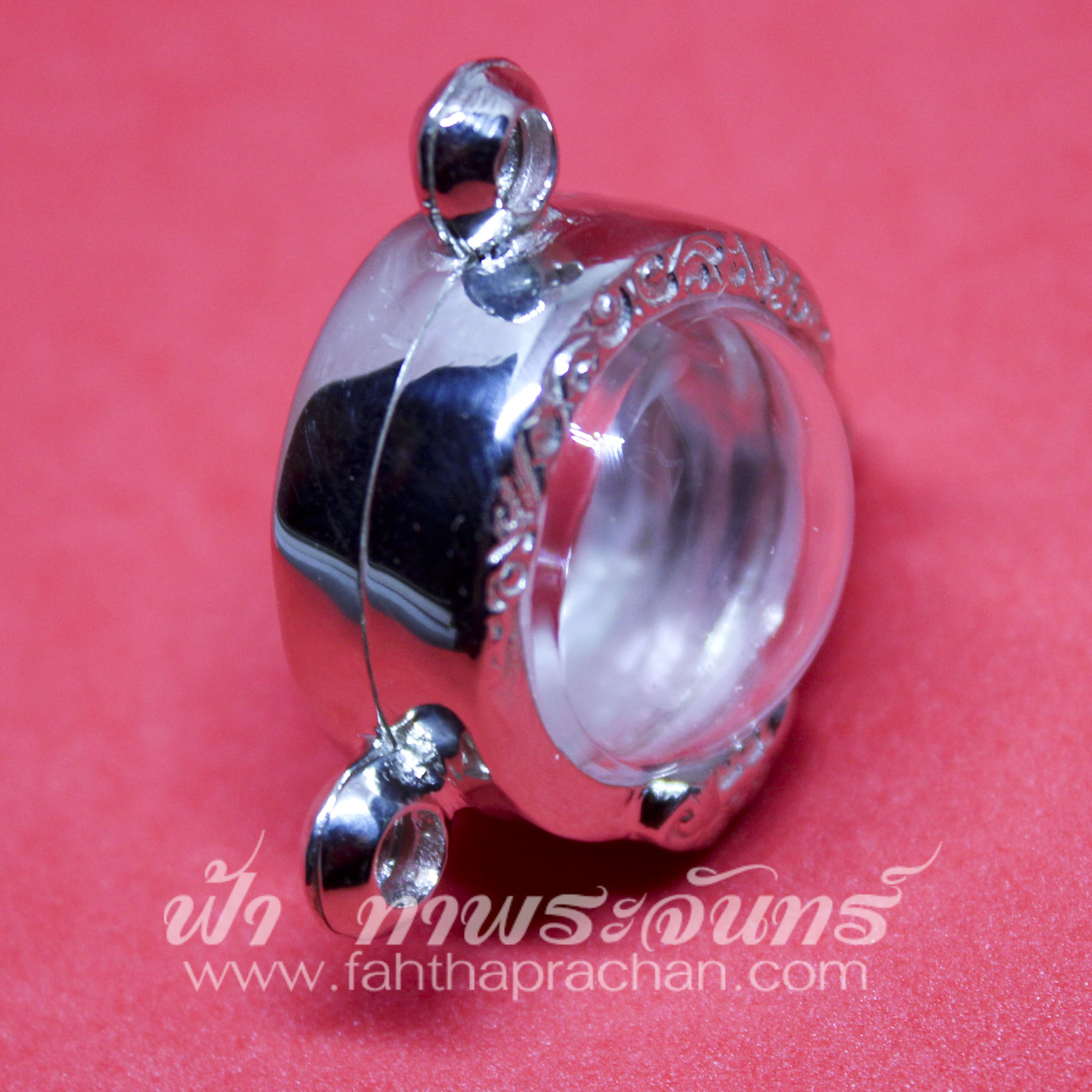 ตลับลูกอม เงินขัดเงา สามห่วง