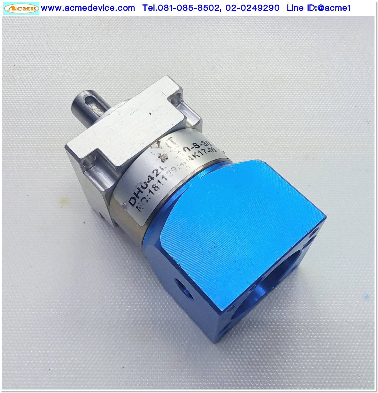 Gear Head PHT รุ่น DH042L1-10-8-30, Ratio 10:1, (เพลาเข้า 8 mm., ออก 12 mm.), for 100w