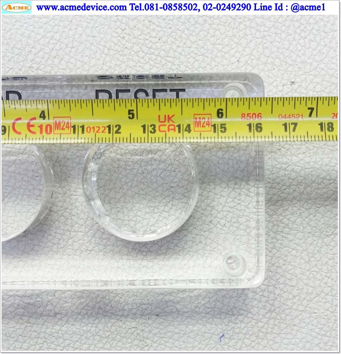 Name plate ตู้คอนโทรล, Dai 32 mm. ขนาด 65 x 165 x 20 mm.