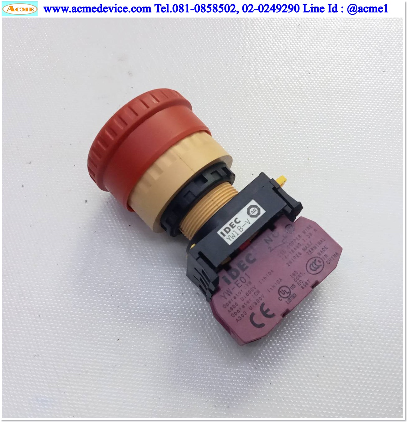 Emergency Switch Idec รุ่น YW1B-V4E01R, 1NC