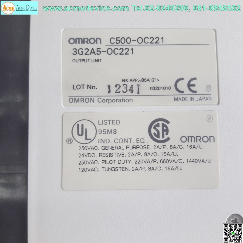 PLC Omron รุ่น C500-OC221, 3G2A5-OC221, Output Unit