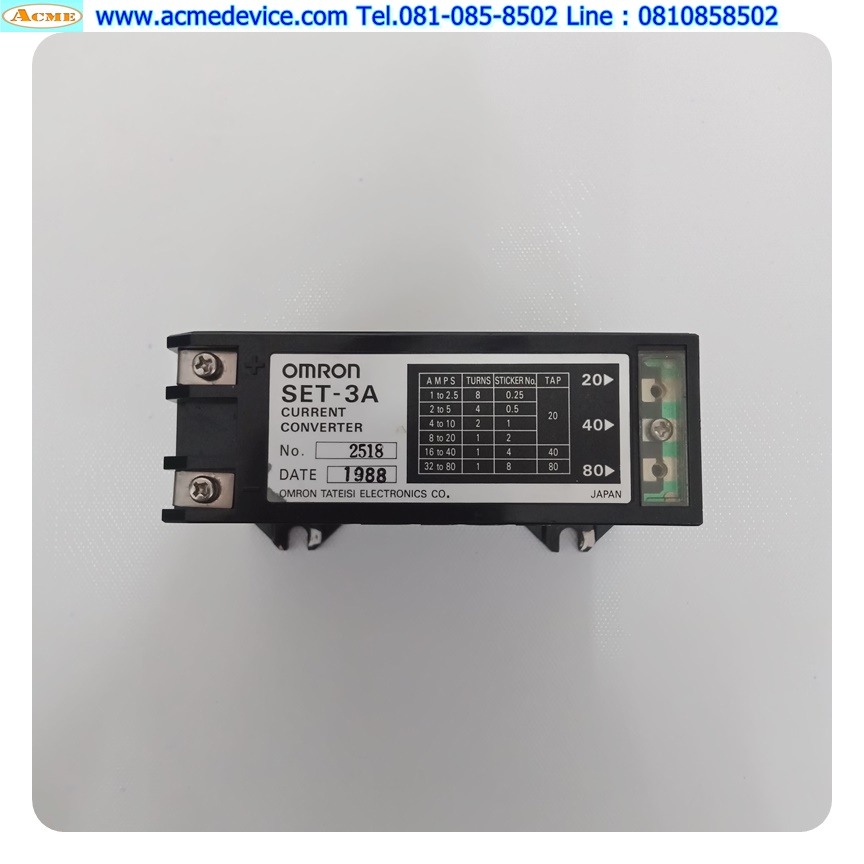 Current Transformer Omron รุ่น SET-3A, 0-80