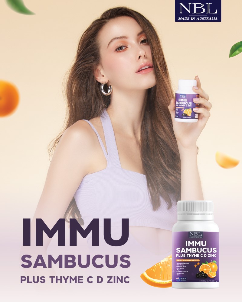 MMU Sambucus plus Thyme C D Zinc สูตรที่ NBL พัฒนามาเพื่อสุขภาพคนยุคใหม่ ผิวสวยสุขภาพดี