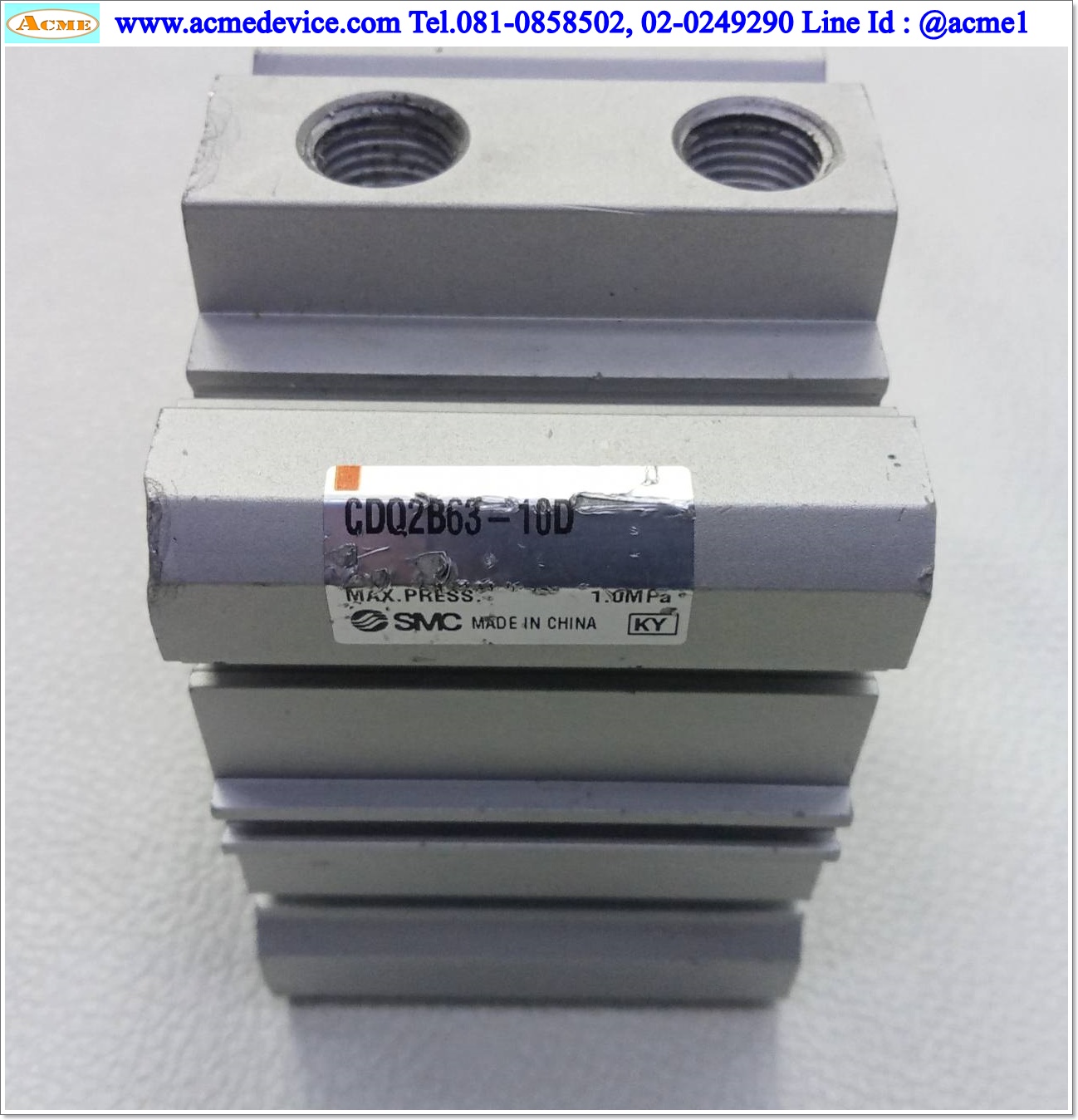 Air Cylinder SMC รุ่น CDQ2B63-10D, Bore 63 mm., Stroke 10 mm.