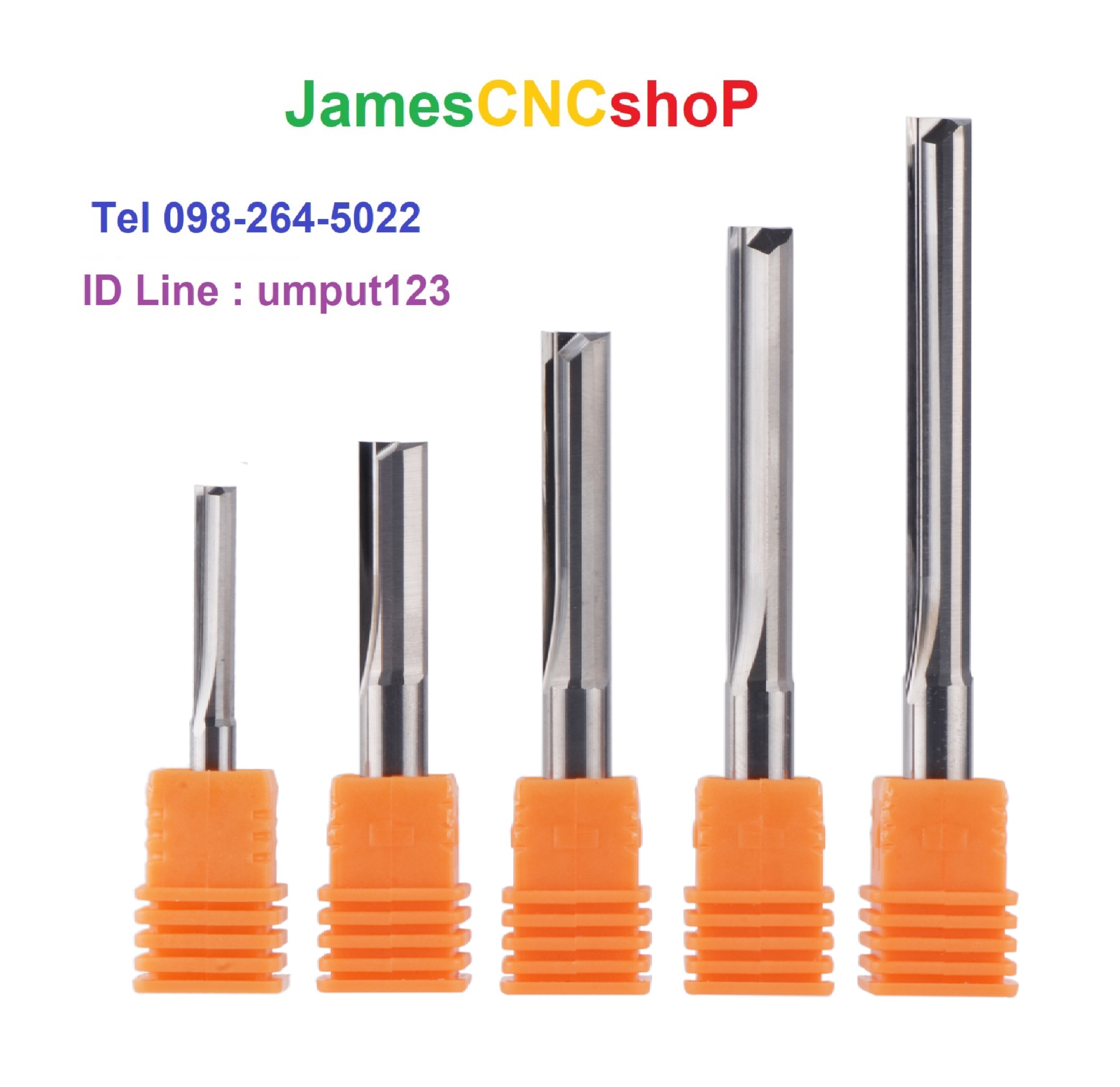 ดอกกัดฟันตรง 6.0 mm ตัวยาว 52 mm Straight Flute Mill