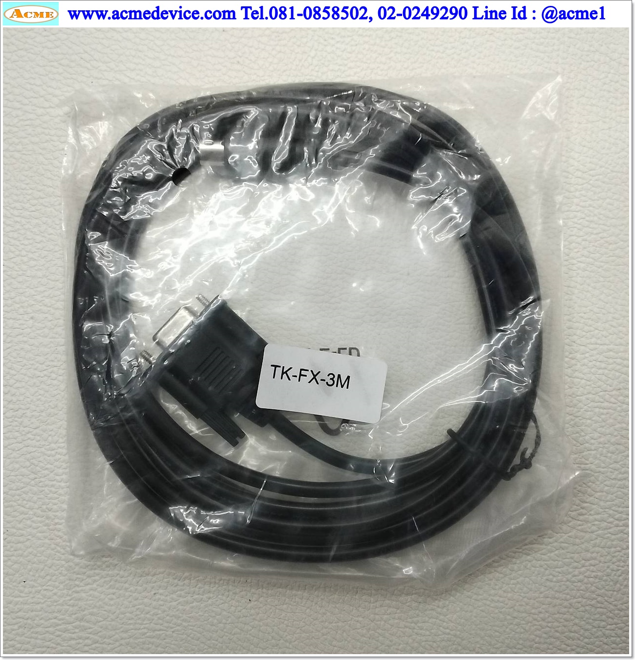 Cable Link Touch screen รุ่น Weinview to PLC Mitsubishi FX series, TK-FX (TK6051/TK6070IQ/TK6071IQ/MT6071/MT8071IP)(สายสีดำ 3 เมตร)