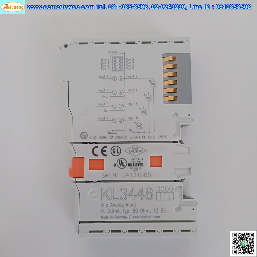 PLC Beckhoff รุ่น KL3448, 8 x Analog Input