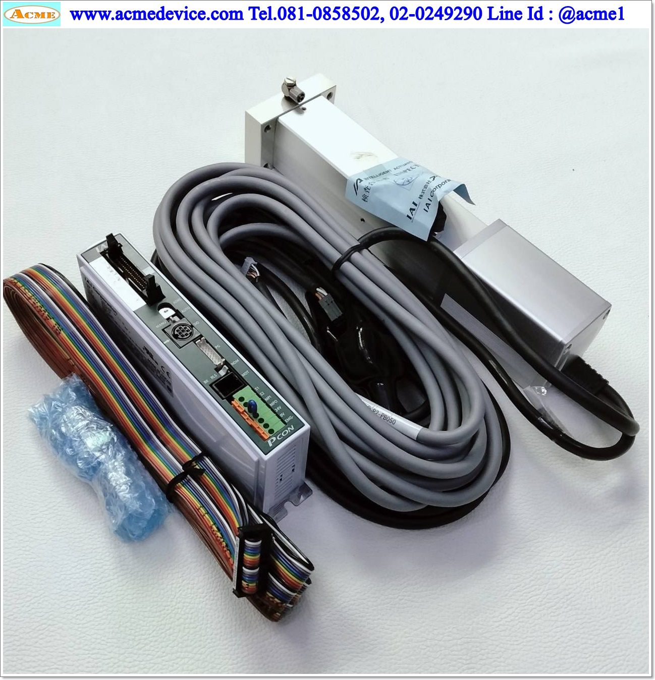 Actuator IAI Drive รุ่น PCON-C-42PI-NP-2-0-SE & RCP1-RSW-I-PM-10-100-P1-M-G1-SU-SCB35-NS-SP, Stroke 100 mm.